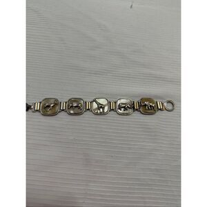 Vintage Safari Mother Of Pearl Bracelet